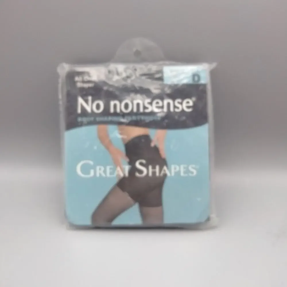 No Nonsense GREAT SHAPES All over shaper PANTYHOSE Sz D Almost Black